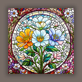 教堂蒂凡尼彩晶彩绘玻璃图案