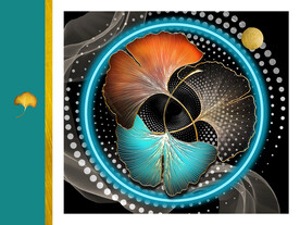 银杏叶玄关客厅装饰画