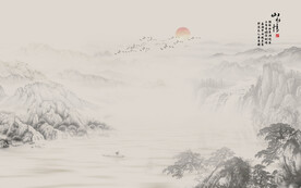 水墨国画山水画