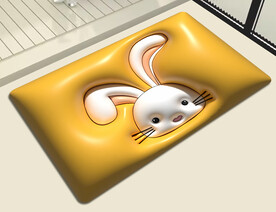 3D卡通兔子地垫