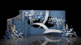 蓝色婚礼草图大师su模型