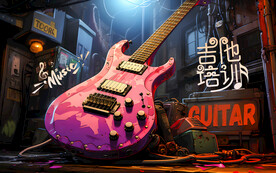 吉他培训壁画背景墙壁纸墙纸广告