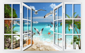 自然风景背景墙