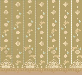 汉服绿色扇子白点