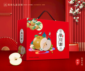 秋月梨礼盒 梨包装
