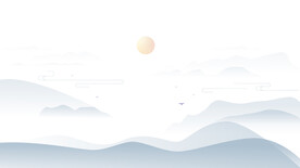 中国风水墨远山风景矢量素材背景