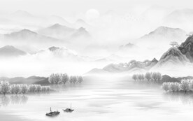 最新 爆款灰色山水 TiF分层