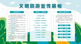 文明旅游展板