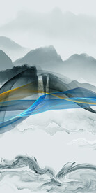 淡雅 极简新玄关画 Tif分层