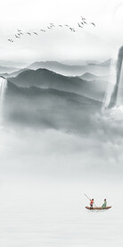 别墅 新简约玄关画 tiF分层