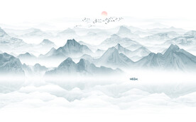 新中式水墨山水画