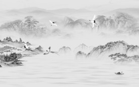 高清 高级灰山水画 TIf分层