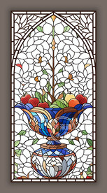 教堂蒂凡尼玻璃餐厅主题彩绘图案