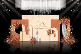 橙色婚礼效果图