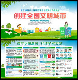 创建文明城市宣传栏