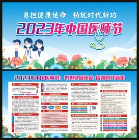 中国医师节宣传栏