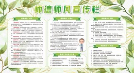 校园师德师风宣传栏