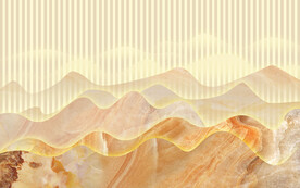 立体发光大理石格栅背景墙