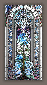 教堂蒂凡尼彩绘彩晶玻璃艺术图案