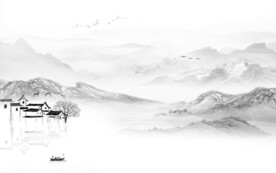 简约 新款灰色山水 TiF分层