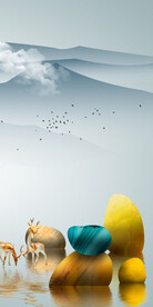 新传 简约新玄关画 Tif分层