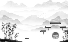 大气 简奢灰山水画 Tif分层