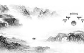 新传 灰色简约山水 TiF分层