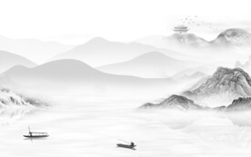 现代 灰色简约山水 TiF分层