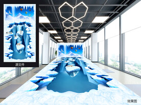 冰雪世界立体画