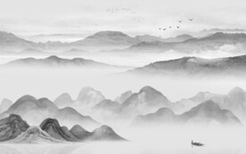 最新 高档灰色山水 TIf分层