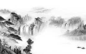 奢雅 意境灰色山水 TIf分层