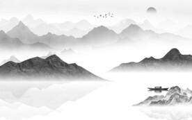 新传 轻奢灰色山水 TiF分层