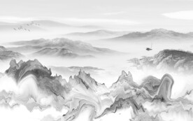 素雅 简约灰色山水 TiF分层