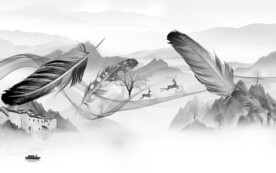 大气 灰色高档山水 tif分层