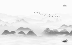 新品 极简高档山水 Tif分层