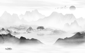 高端 极简高档山水 Tif分层