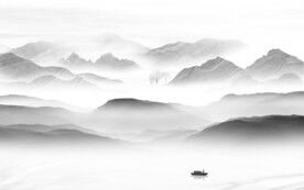 简约 高端高档山水 tif分层