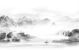 高端 最新灰色山水 TiF分层