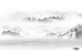 高档 最新灰色山水 TiF分层