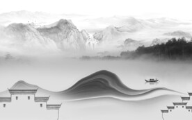 人气 最新灰色山水 TiF分层