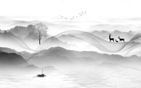 清晰 新品灰色山水 TiF分层