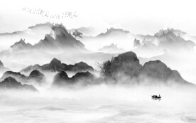 客厅 新品灰色山水 TiF分层