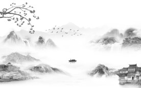 客厅 灰色新山水画 TiF分层