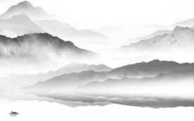 素雅 灰色新山水画 TiF分层