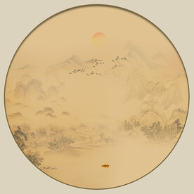 圆形古画