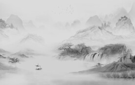 新款 奢雅灰色山水 TiF分层