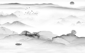 爆款 高端灰色山水 TiF分层