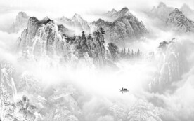 现代 高档清晰山水 TiF分层