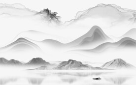 淡雅 现代客厅山水 TiF分层