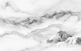 大气 灰色客厅山水 TIF分层